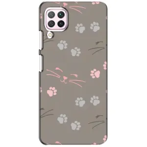 Чехол с рисунком кот на Huawei P40 Lite (Лапы и усы)