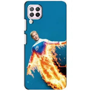 Чехол с принтом Фантастическая четверка для Huawei P40 Lite (Человек-факел в огне)