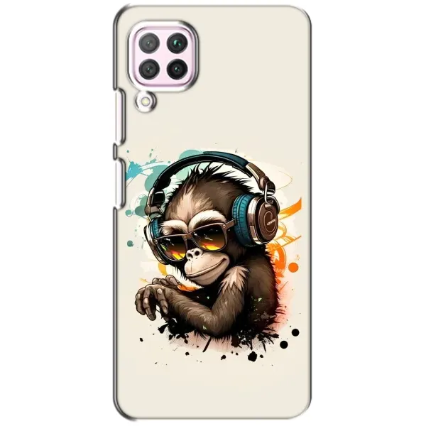 Чехол с принтом «Макака в наушниках» для Huawei P40 Lite