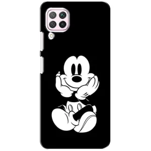 Эксклюзивный чехол для Huawei P40 Lite (AlphaPrint - Мультяшные) (Микки на черном)