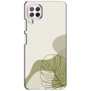 Силиконовый чехол с принтом в цветах на Huawei P40 Lite (Зеленая монстера дизайн)