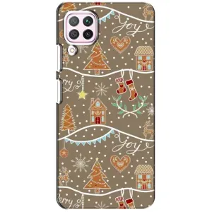 Новогодние, Праздничные Чехлы для Huawei P40 Lite - 2024 год (Новогодние пряники)