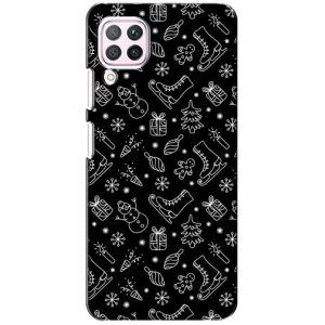 Новогодние, Праздничные Чехлы для Huawei P40 Lite - 2024 год (Новогодний фон)