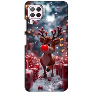 Яркий чехол для Huawei P40 Lite с Зимними Оленятами (Олень среди подарков)