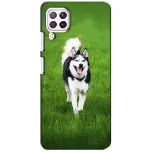 Чехол с Хаски для Huawei P40 Lite - (AlphaPrint) (Радостный Хаски)