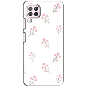 Чехол с розовым рисунком для Huawei P40 Lite (Розовые цветы)