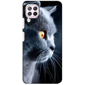 Чехлы с Котиками для Huawei P40 Lite (VPrint) (Серый Кот)
