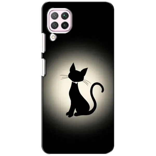 Чохол з принтом «Силует котика» для Huawei P40 Lite