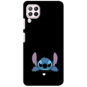 Чехол с принтом Стич на Huawei P40 Lite (Стич на черном)