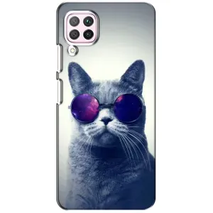 Чехол с принтом для Huawei P40 Lite (AlphaPrint) Модные коты (Стильный кот)