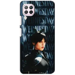 Чехлы Венсдей на Huawei P40 Lite Уэнсдей (AlphaPrint) (Уэнздей кошка)