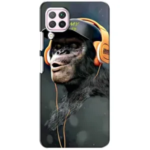 Чехол с Обезьянами Huawei P40 Lite - (AlphaPrint) (В наушниках)