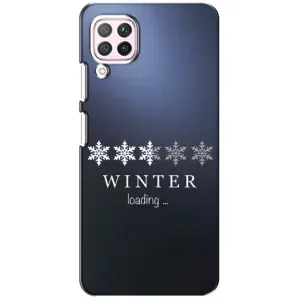 Зимние Чехлы для Хуавей П40 Лайт - прозрачный фон (Winter loading)
