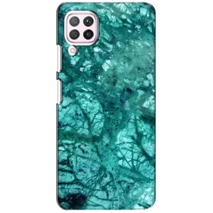 Мраморный чехол на Huawei P40 Lite (VPrint) (Зеленый мрамор)