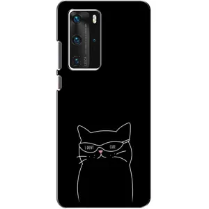 Чохол з малюнком кіт на Huawei P40 Pro (Байдужий кіт)