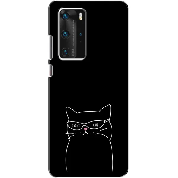 Чохол з принтом «Байдужий кіт» для Huawei P40 Pro