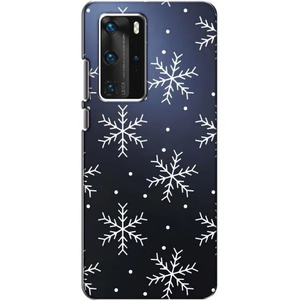 Чехол с принтом «Белые снежинки» для Huawei P40 Pro