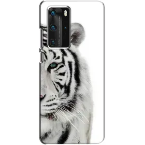 Чехлы с картинками животных Huawei P40 Pro (Белый Тигр)