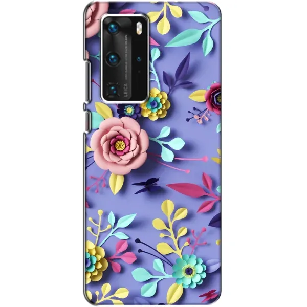 Чехол с принтом «Цветочный дизайн» для Huawei P40 Pro