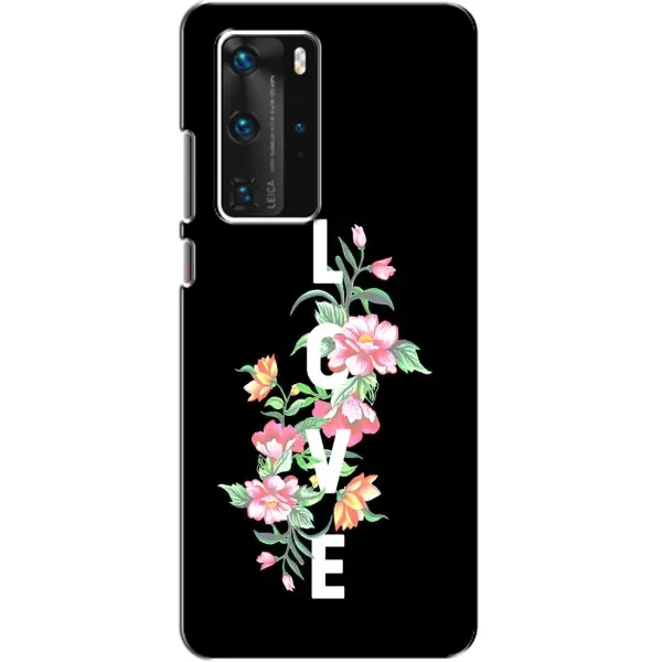 Чехол с принтом «Цветы LOVE» для Huawei P40 Pro