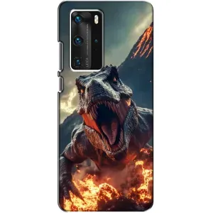 Чохол з картинкою 'Хижаки' для Huawei P40 Pro (Вогняний динозавр)