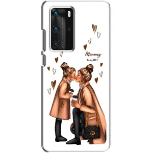 Чохол з друком для Huawei P40 Pro - (Мама з дитинкою) (AlphaPrint) (Донька і мама)