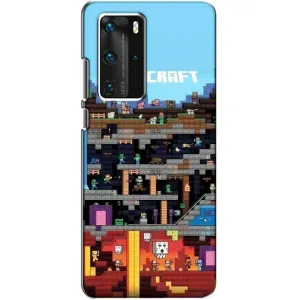 Чехол Майнкрафт на Huawei P40 Pro (AlphaPrint) Minecraft (фон Minecraft)