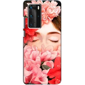 Чехлы (ART) Цветы на Huawei P40 Pro (VPrint) (Очі в квітах)