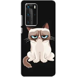 Чохол з принтом для Huawei P40 Pro (AlphaPrint) Модні коти (Сумний кіт)