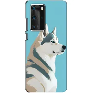 Чохол з Хаскі Huawei P40 Pro - (AlphaPrint) (Хаскі арт)
