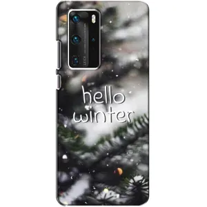 Новогодние, Праздничные Чехлы для Huawei P40 Pro - 2024 год (Hello winter)