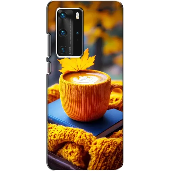 Чехол с принтом «Кофе на желтом пледе» для Huawei P40 Pro