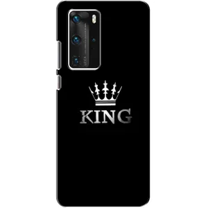 Чехол с Короной Хуавей П40 Про - (AlphaPrint) (KING)