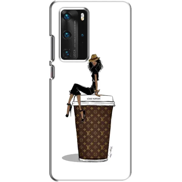 Чехол с принтом «кофе LOUIS VUITTON» для Huawei P40 Pro