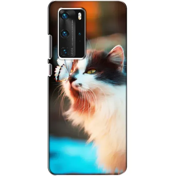 Чехол с принтом «Котик с бабочкой» для Huawei P40 Pro