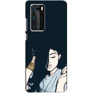 Чохол з друком для Huawei P40 Pro - (Мода) (AlphaPrint) (Гарна дівчина)