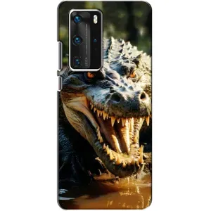 Чохол з картинкою 'Хижаки' для Huawei P40 Pro (Небезпечний крокодил)