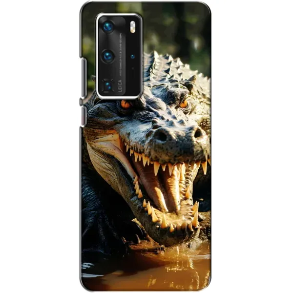 Чохол з принтом «Небезпечний крокодил» для Huawei P40 Pro