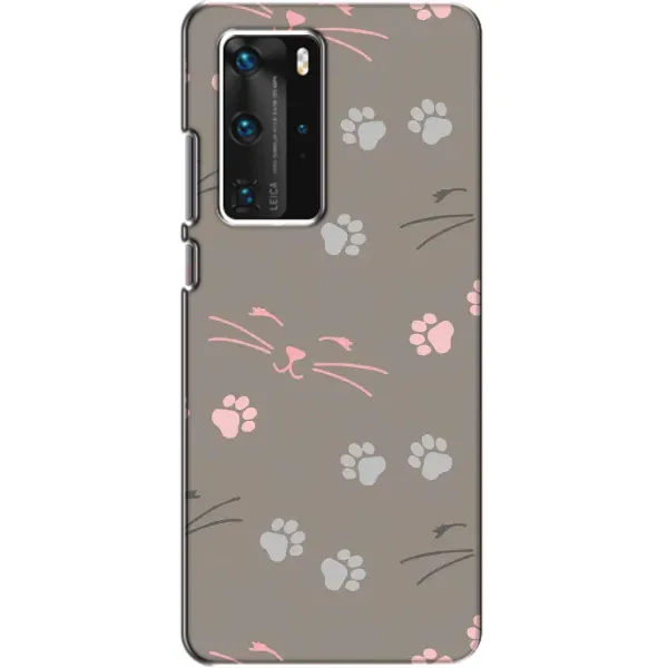 Чохол з принтом «Лапи і вуса» для Huawei P40 Pro