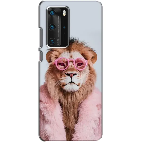 Чехол с принтом «Лев в очках» для Huawei P40 Pro