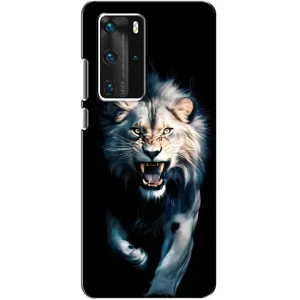 Чохол з картинкою 'Хижаки' для Huawei P40 Pro (Лев у темряві)