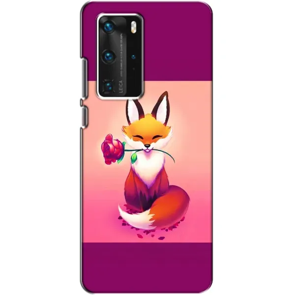 Чохол з принтом «Лиса з трояндою» для Huawei P40 Pro Чохол з принтом «Лиса з трояндою» для Huawei P40 Pro