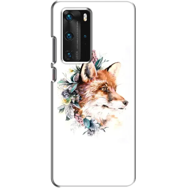 Чохол з принтом «Лиса в квітах» для Huawei P40 Pro Чохол з принтом «Лиса в квітах» для Huawei P40 Pro