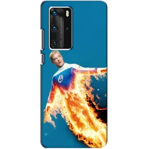 Чохол з принтом Фантастична четвірка для Huawei P40 Pro (Людина-факел у вогні)