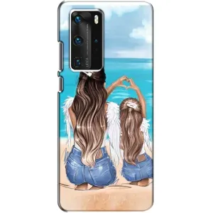 Чохол з друком для Huawei P40 Pro - (Мама з дитинкою) (AlphaPrint) (Мама з донькою)
