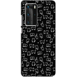 Чохол з принтом для Huawei P40 Pro (AlphaPrint) Модні коти (Маленькі котики)