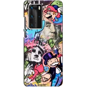 Чехлы с крутыми принтами для Huawei P40 Pro - (PREMIUMPrint) (Monopoly man)