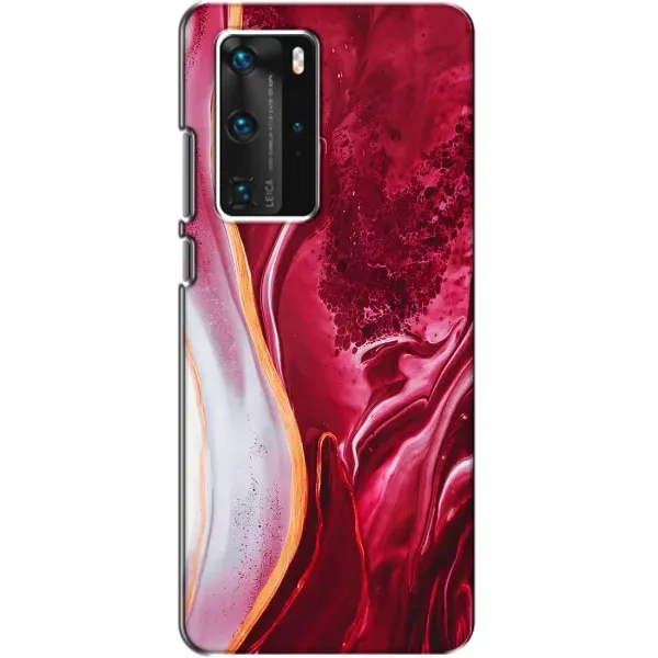 Чехол с принтом «Мрамор красный» для Huawei P40 Pro