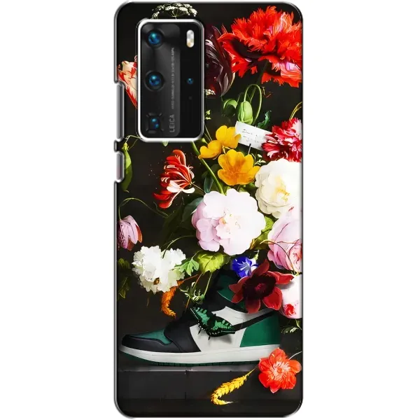 Чехол с принтом «Nike цветы» для Huawei P40 Pro