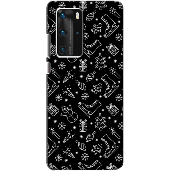 Чехол с принтом «Новогодний фон» для Huawei P40 Pro